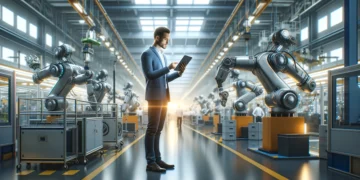 Launch Your Career in Artificial Intelligence: A Beginner's Guide 6 AI Product Manager in a factory setting